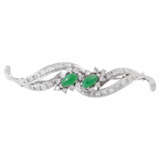 Set of 2 brooches with diamonds total ca. 1,2 ct, - Foto 2