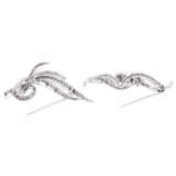 Set of 2 brooches with diamonds total ca. 1,2 ct, - Foto 3