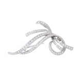 Set of 2 brooches with diamonds total ca. 1,2 ct, - Foto 4