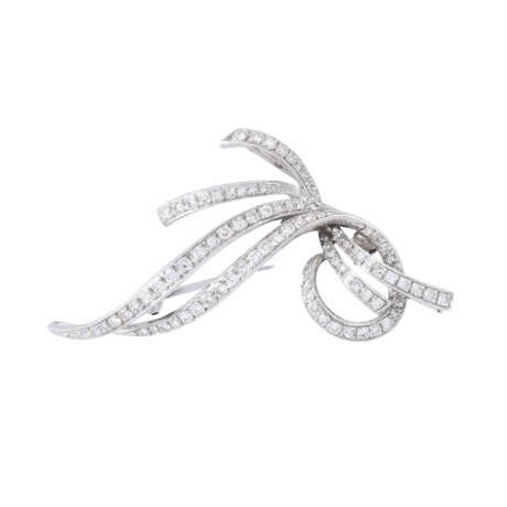 Set of 2 brooches with diamonds total ca. 1,2 ct, - фото 4