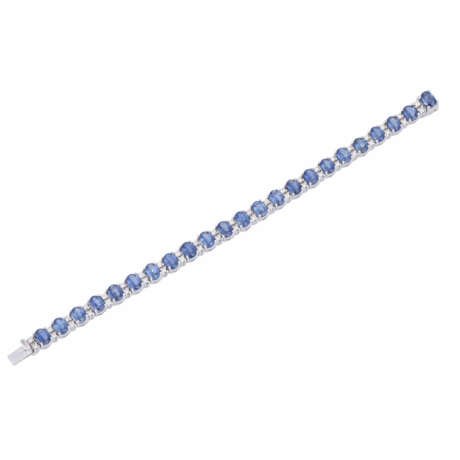 Bracelet with fine sapphires and diamonds of total approx. 1.6 ct, - photo 3