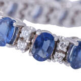 Bracelet with fine sapphires and diamonds of total approx. 1.6 ct, - фото 5