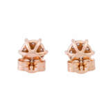 Stud earrings with rosettes of brilliant-cut diamonds total approx. 0.4 ct, - фото 4