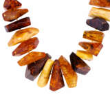 Convolute ring and chain of amber, - photo 3