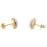 Solitaire ear studs with diamonds of total approx. 0.5 ct, - photo 2