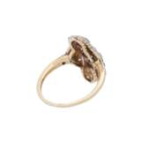 Art Deco ring with 2 diamonds total approx. 0.2 ct, - photo 3