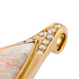 Pendant with very fine precious opal and diamonds total ca. 0,45 ct, - Foto 5
