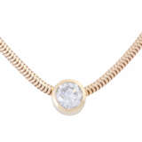 Necklace with solitaire brilliant cut diamond of 1.25 ct, - photo 2