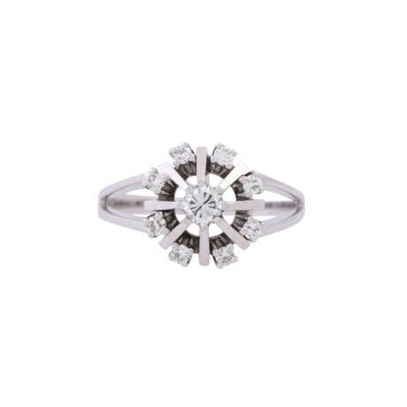 Ring with diamonds total ca. 0,50 ct, - фото 2