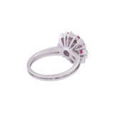 Ring with rubies and diamonds total ca. 0,70 ct, - photo 3