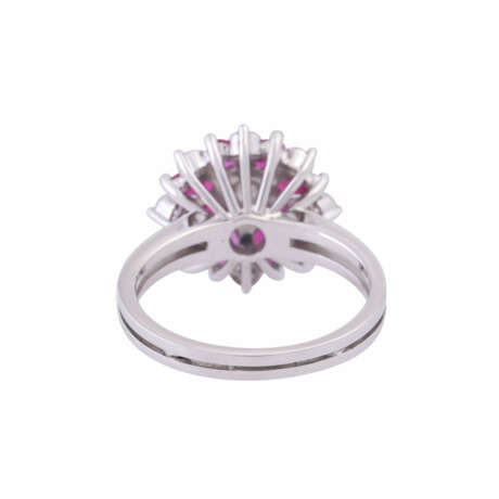 Ring with rubies and diamonds total ca. 0,70 ct, - Foto 4
