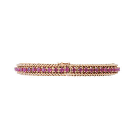 Bracelet with rubies total ca. 5 ct, - фото 2