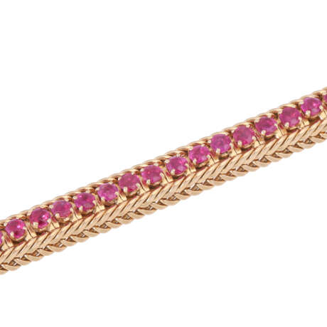 Bracelet with rubies total ca. 5 ct, - фото 4