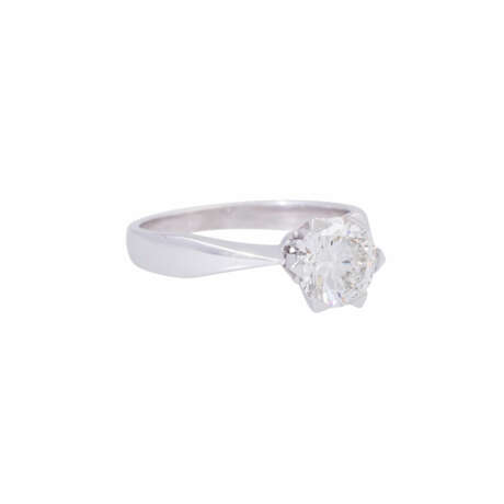 Ring with solitaire brilliant 1.37 ct, - photo 1