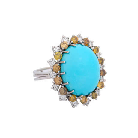 GÜBELIN ring with fine turquoise and diamonds - photo 1