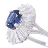 Ring with sapphire ca. 1,3 ct and diamonds - photo 5