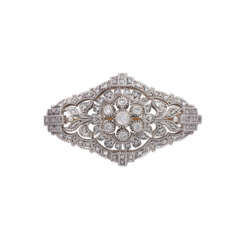 Brooch with diamonds of total ca. 0,5 ct,
