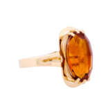 Ring with oval faceted citrine, - фото 3