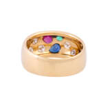 Ring with ruby, sapphire, emerald and diamonds total ca. 0,41 ct - photo 4