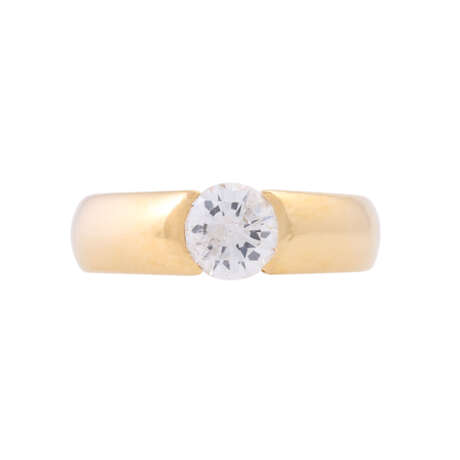 Solitaire ring with diamond of approx. 1.17 ct (engraved), - Foto 2