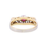 Ring with ruby and diamonds together ca. 0,4 ct, - Foto 4