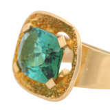 Ring with fine tourmaline about 4.5 ct, beautiful mint green color, - Foto 4