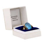 Ring with oval aquamarine cabochon ca. 17 ct, - Foto 2
