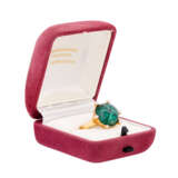 Ring with round trapiche emerald and 6 octagonal diamonds - photo 6