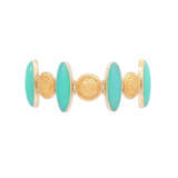 Highly fine bracelet with chrysoprase and granulation, - фото 1