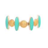Highly fine bracelet with chrysoprase and granulation, - фото 2