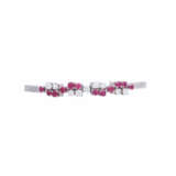 Bracelet with 12 rubies and 9 diamonds of total approx. 0.9 ct, - фото 1