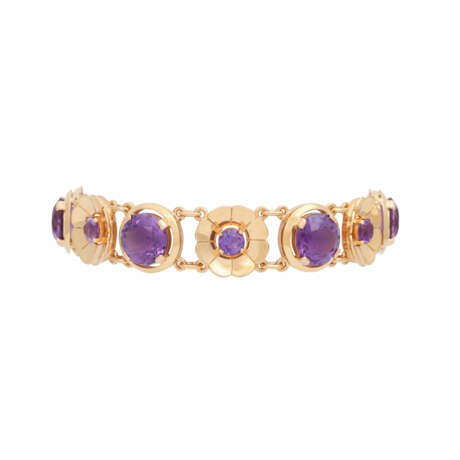 Bracelet "Blossoms" with amethysts, - фото 1