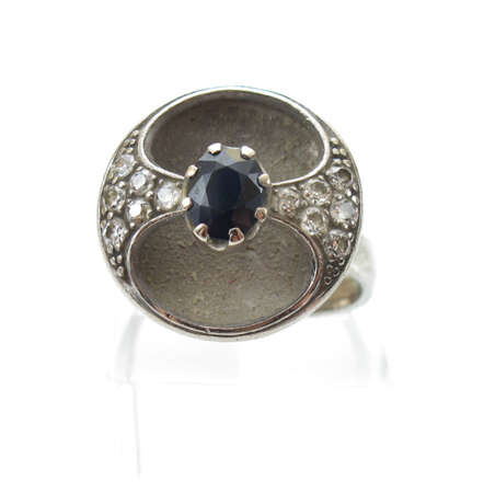 SAPHIR-DIAMANT-RING, 1950ER - Foto 1