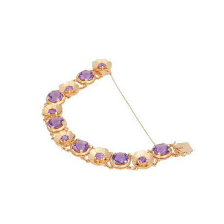 Bracelet "Blossoms" with amethysts, - фото 3