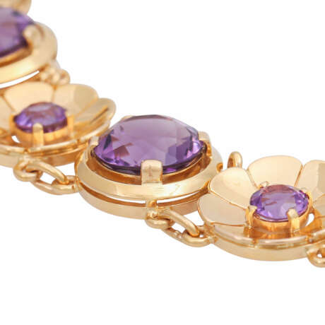 Bracelet "Blossoms" with amethysts, - фото 4