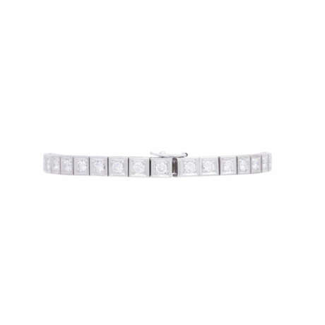 Riviere bracelet with diamonds of total ca. 3,02 ct (engraved), - Foto 2