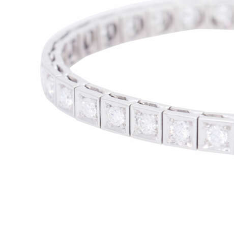Riviere bracelet with diamonds of total ca. 3,02 ct (engraved), - Foto 4