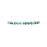 Riviere bracelet with emeralds of total ca. 2,8 ct, - photo 1