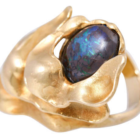 EHINGER SCHWARZ ring with green boulder opal - фото 5