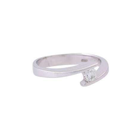 Ring with solitaire diamond of approx. 0.20 ct, - фото 1