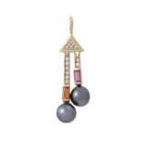 Pendant with pearls and gemstones, - photo 1