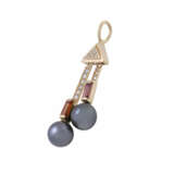 Pendant with pearls and gemstones, - photo 3