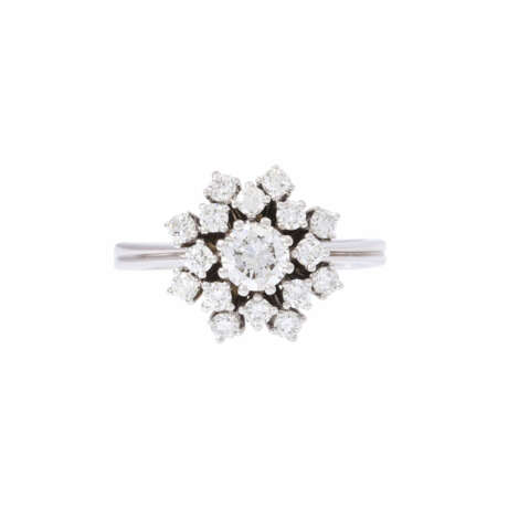 Ring with central diamond ca. 0,5 ct, - фото 2