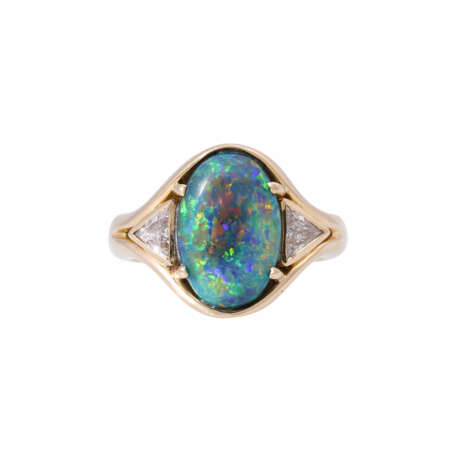 Ring with high fine black opal ca. 3,5 ct - Foto 2