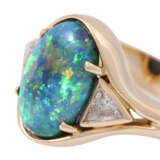 Ring with high fine black opal ca. 3,5 ct - Foto 5