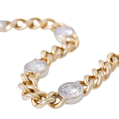 Bracelet with 7 diamonds total ca. 3,5 ct, - Foto 5