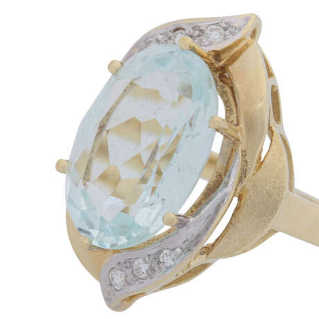 Ring with aquamarine ca. 3,8 ct - Foto 3