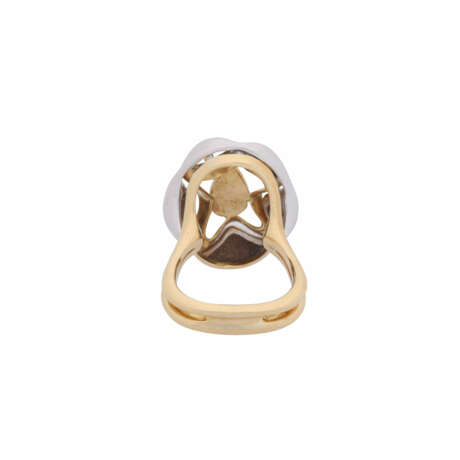 Organically shaped ring with malachite, - Foto 3