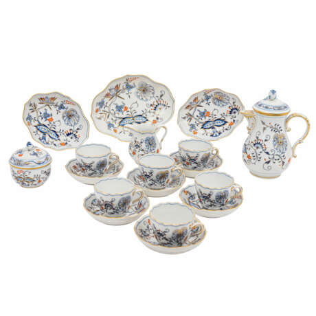 MEISSEN, Mocha service for 6 persons "Colorful onion pattern decor" 20.c. - фото 1
