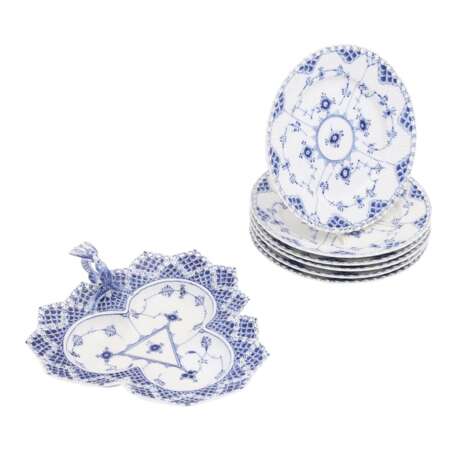 ROYAL COPENHAGEN 7 pieces 'Musselmalet full lace', 1st and 2nd choice, 20th c. - фото 1